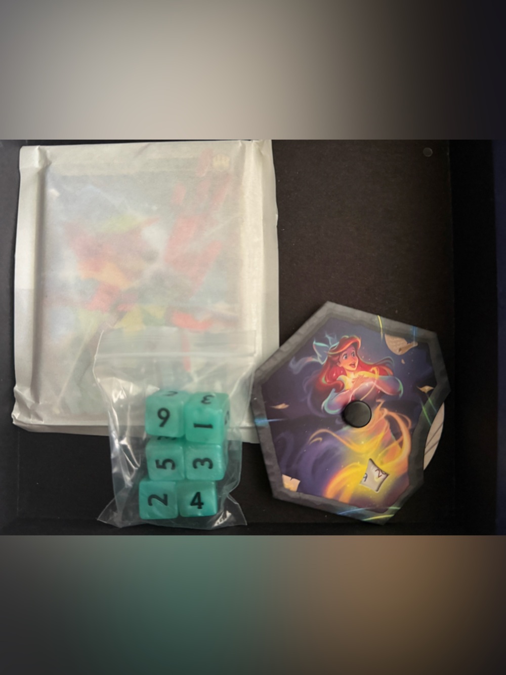Disney Lorcana Starter Accessories Bundle –Lore Counter Spinner, Dice & Dividers